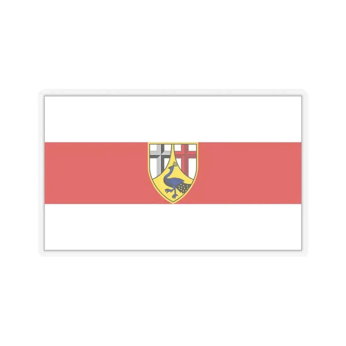 Flag of Neuwied Germany - STICKER Vinyl Kiss-Cut Decal 4 Inch Transparent - The Sticker Space