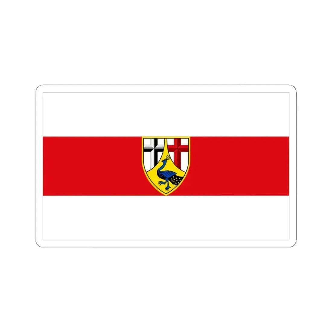 Flag of Neuwied Germany - STICKER Vinyl Kiss-Cut Decal 4 Inch White - The Sticker Space