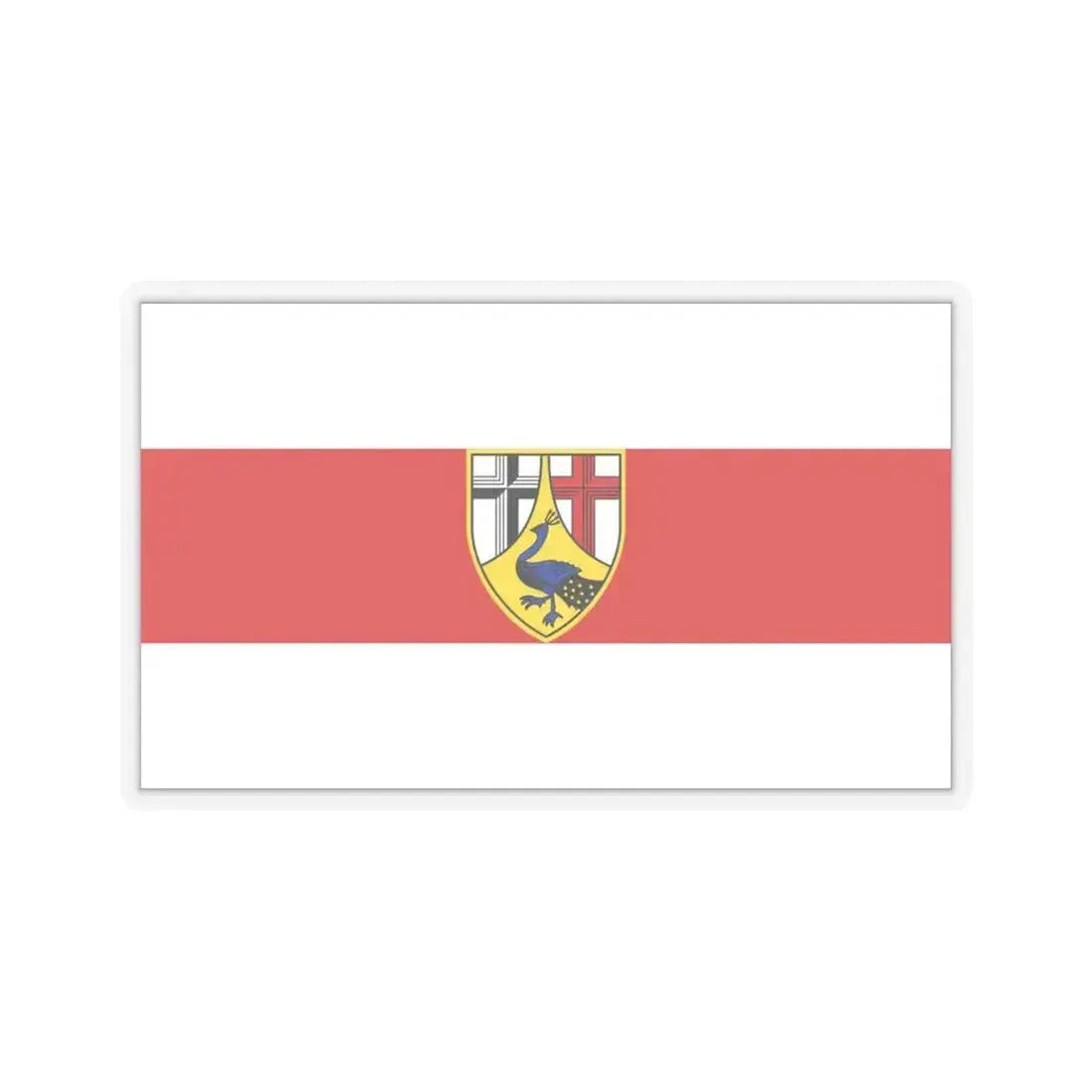 Flag of Neuwied Germany - STICKER Vinyl Kiss-Cut Decal 6 Inch Transparent - The Sticker Space