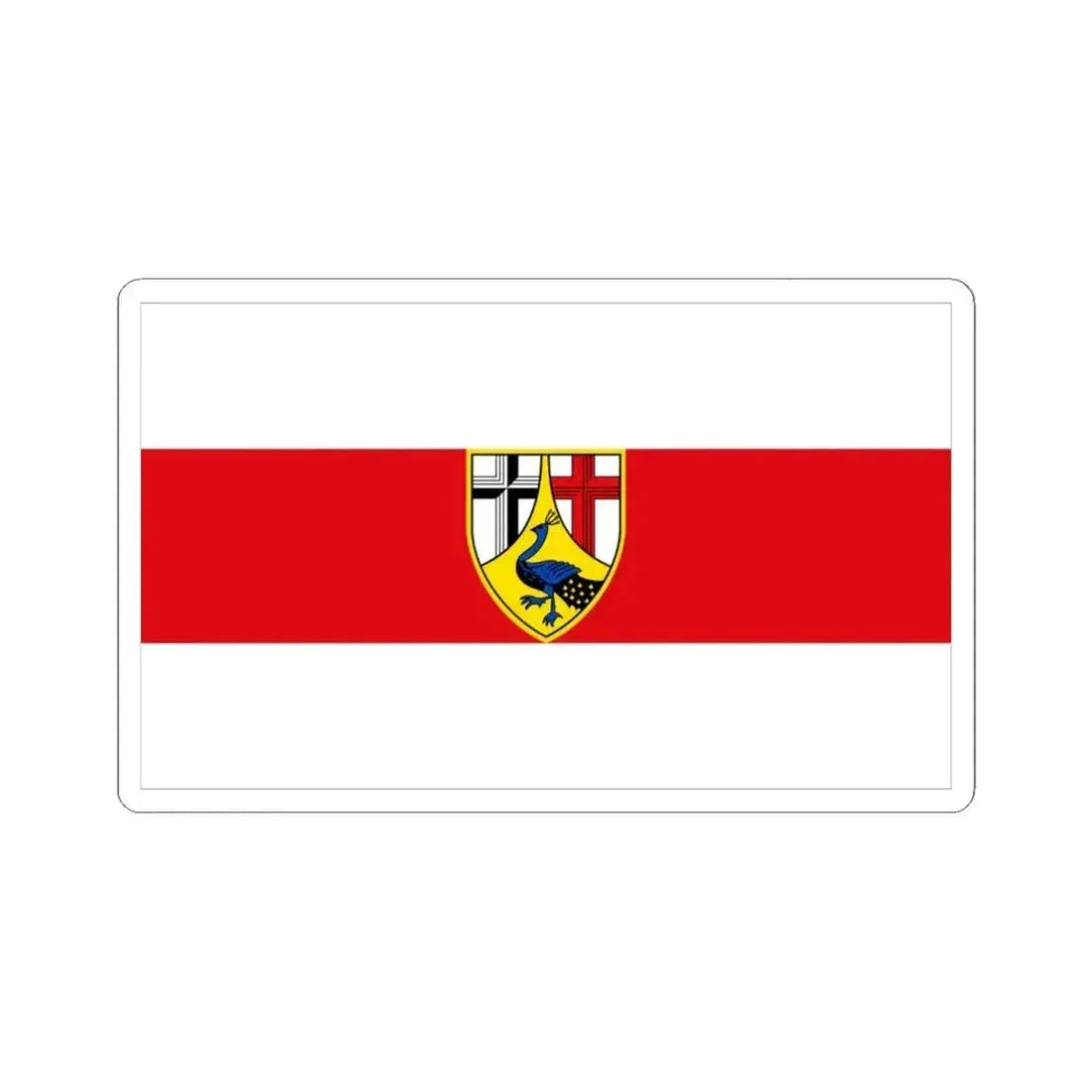 Flag of Neuwied Germany - STICKER Vinyl Kiss-Cut Decal 6 Inch White - The Sticker Space
