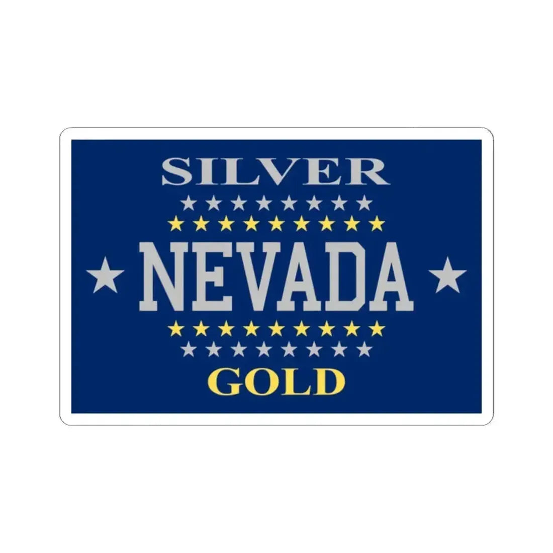 Flag of Nevada 1905-1915 (United States) STICKER Vinyl Kiss-Cut Decal 2 Inch White - The Sticker Space