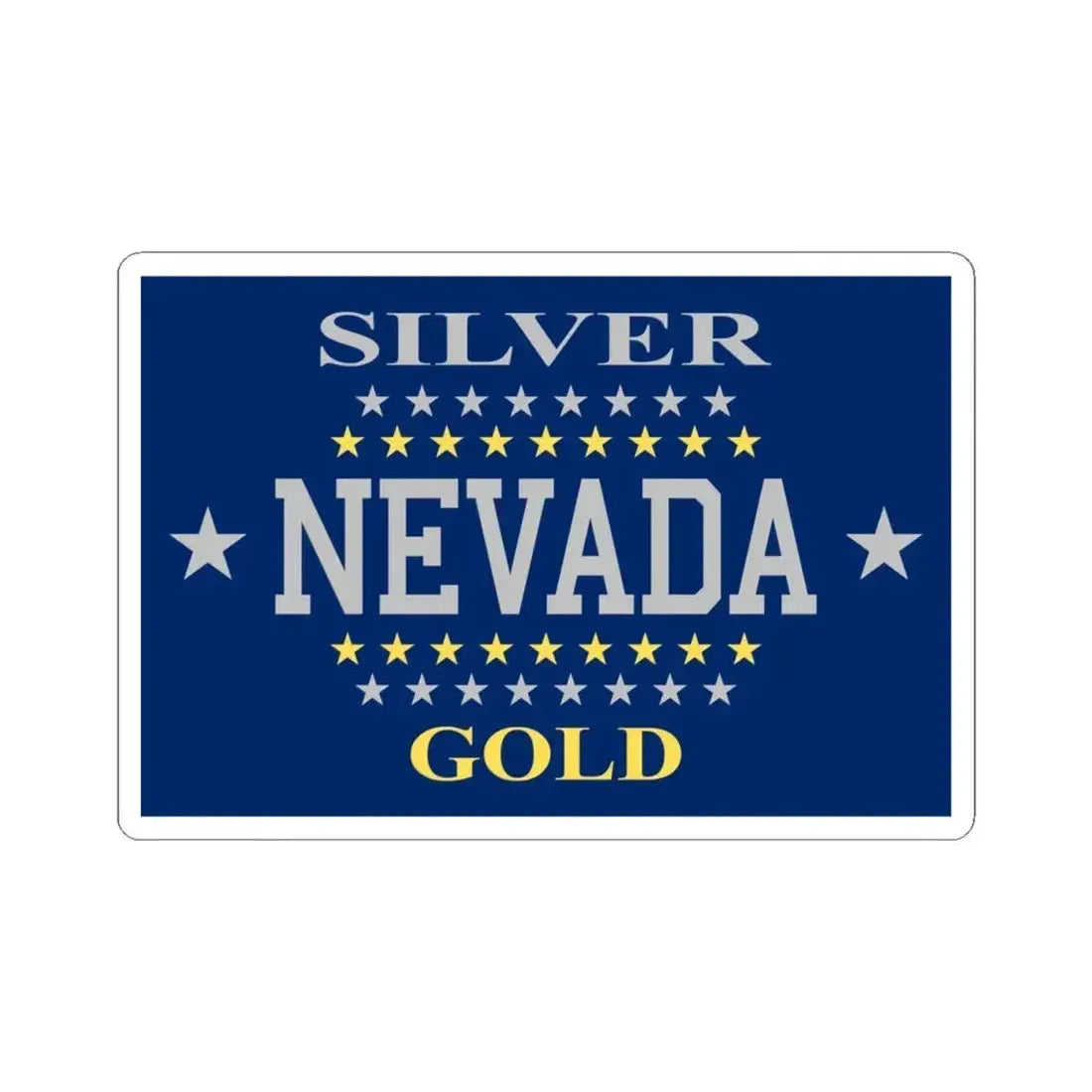 Flag of Nevada 1905-1915 (United States) STICKER Vinyl Kiss-Cut Decal 4 Inch White - The Sticker Space