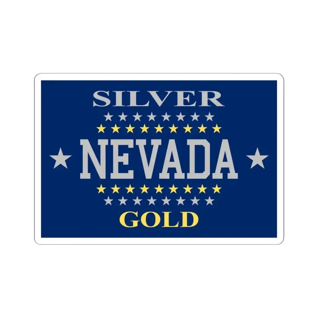 Flag of Nevada 1905-1915 (United States) STICKER Vinyl Kiss-Cut Decal 6 Inch White - The Sticker Space