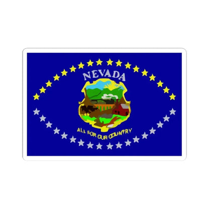 Flag of Nevada 1915-1929 (United States) STICKER Vinyl Kiss-Cut Decal 2 Inch White - The Sticker Space