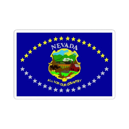 Flag of Nevada 1915-1929 (United States) STICKER Vinyl Kiss-Cut Decal 3 Inch White - The Sticker Space