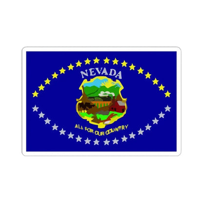Flag of Nevada 1915-1929 (United States) STICKER Vinyl Kiss-Cut Decal 4 Inch White - The Sticker Space