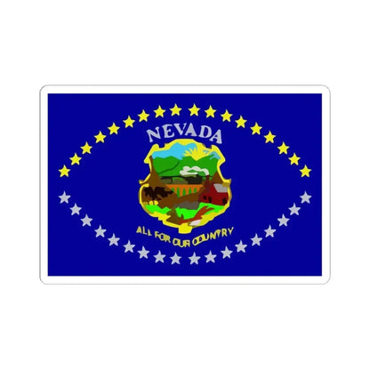 Flag of Nevada 1915-1929 (United States) STICKER Vinyl Kiss-Cut Decal 6 Inch White - The Sticker Space