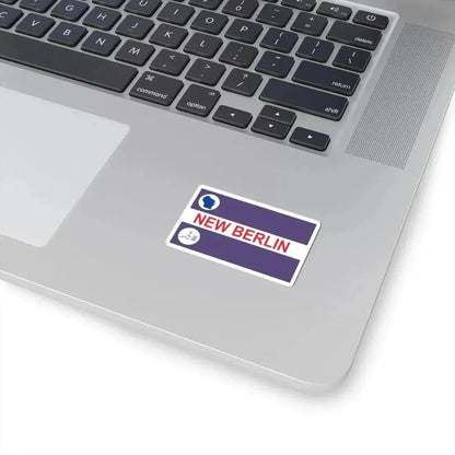 Flag of New Berlin Wisconsin (United States) STICKER Vinyl Kiss-Cut Decal - The Sticker Space