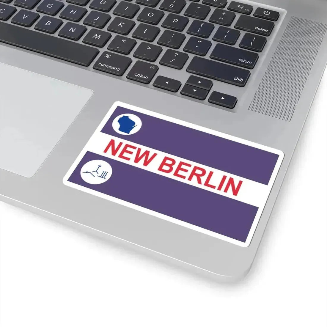 Flag of New Berlin Wisconsin (United States) STICKER Vinyl Kiss-Cut Decal - The Sticker Space