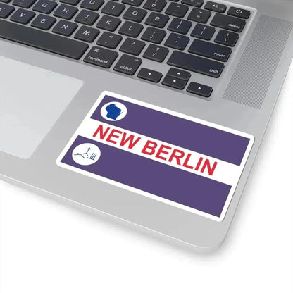 Flag of New Berlin Wisconsin (United States) STICKER Vinyl Kiss-Cut Decal - The Sticker Space