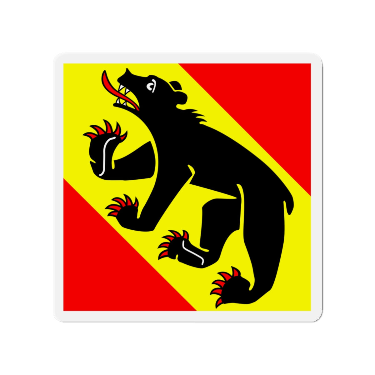 Flag of New Bern North Carolina - Die-Cut Magnet-3" x 3"-The Sticker Space