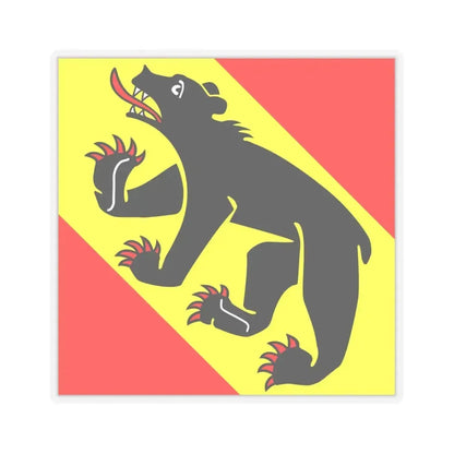 Flag of New Bern, North Carolina - STICKER Vinyl Kiss-Cut Decal 4 Inch Transparent - The Sticker Space