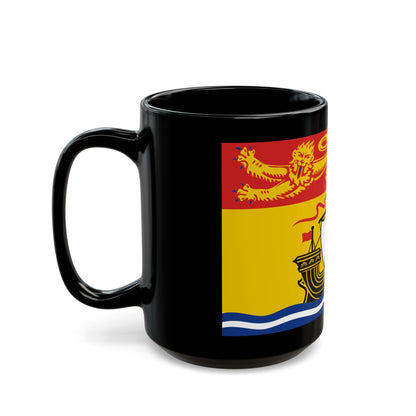 Flag of New Brunswick Canada - Black Coffee Mug-The Sticker Space