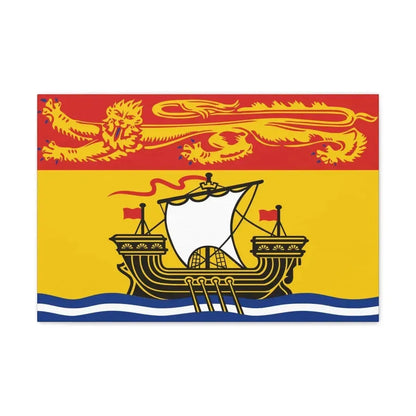 Flag of New Brunswick Canada - Canvas Wall Art 24″ x 16″ 1.25" - The Sticker Space