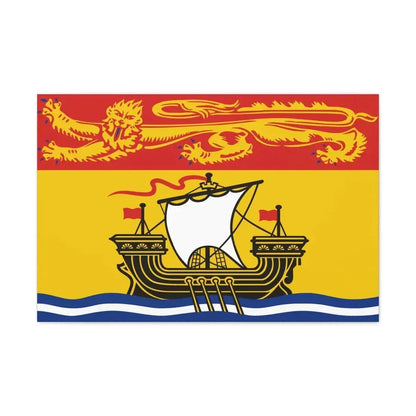 Flag of New Brunswick Canada - Canvas Wall Art 30" x 20" 1.25" - The Sticker Space