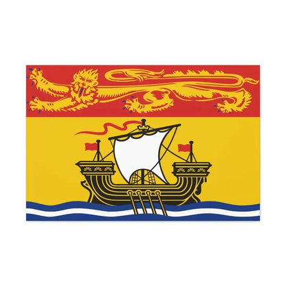 Flag of New Brunswick Canada - Canvas Wall Art 36" x 24" 1.25" - The Sticker Space