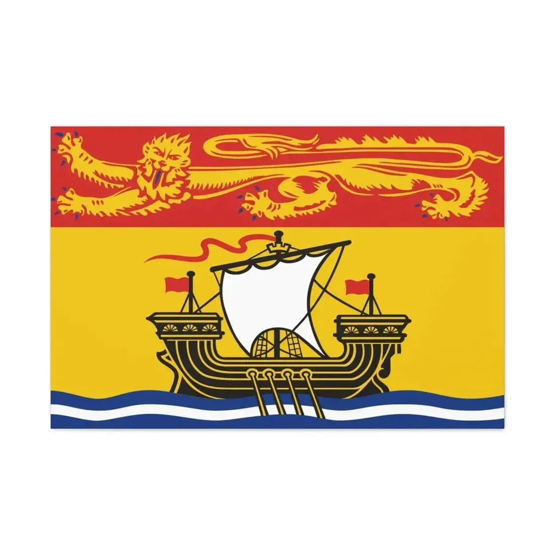 Flag of New Brunswick Canada - Canvas Wall Art - The Sticker Space