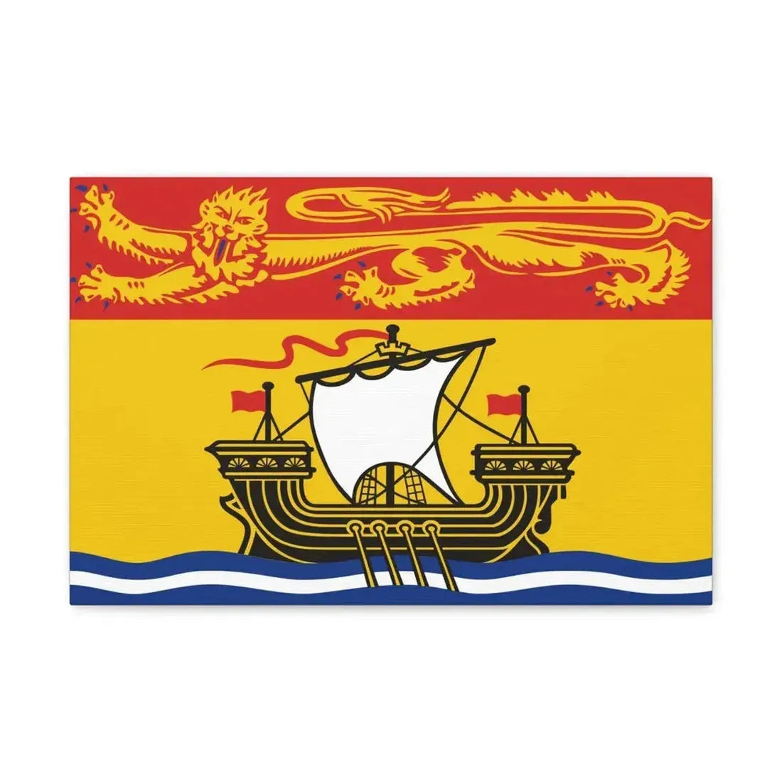 Flag of New Brunswick Canada - Canvas Wall Art - The Sticker Space