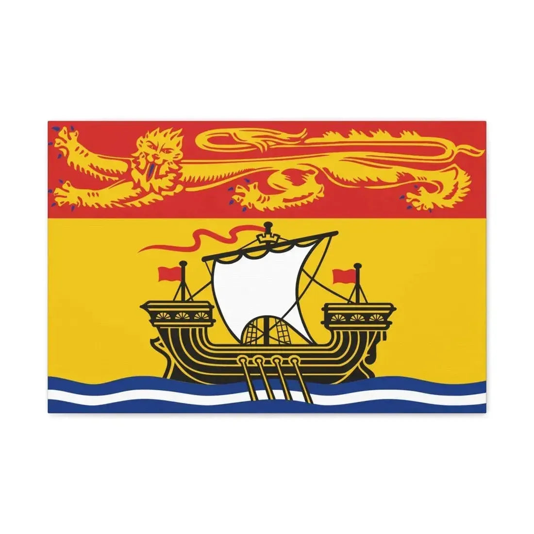 Flag of New Brunswick Canada - Canvas Wall Art - The Sticker Space