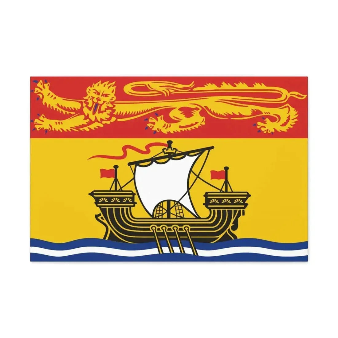 Flag of New Brunswick Canada - Canvas Wall Art - The Sticker Space
