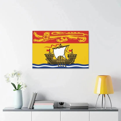 Flag of New Brunswick Canada - Canvas Wall Art - The Sticker Space