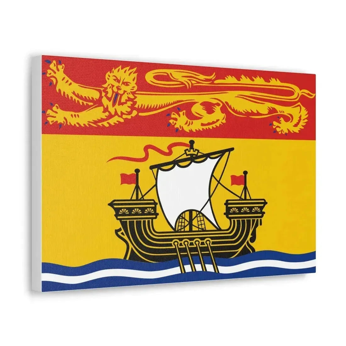 Flag of New Brunswick Canada - Canvas Wall Art - The Sticker Space