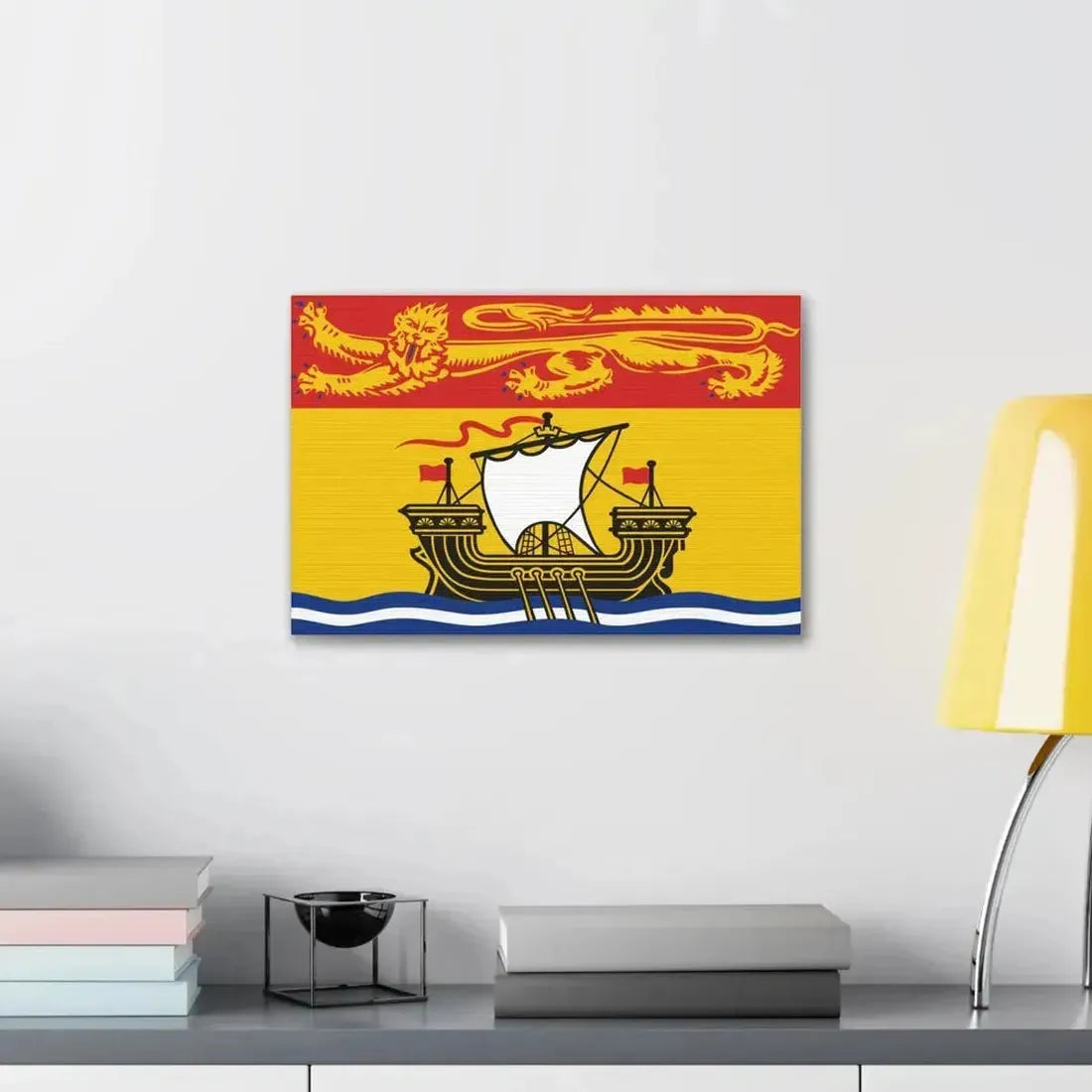 Flag of New Brunswick Canada - Canvas Wall Art - The Sticker Space