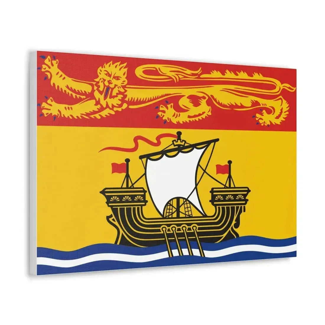 Flag of New Brunswick Canada - Canvas Wall Art - The Sticker Space