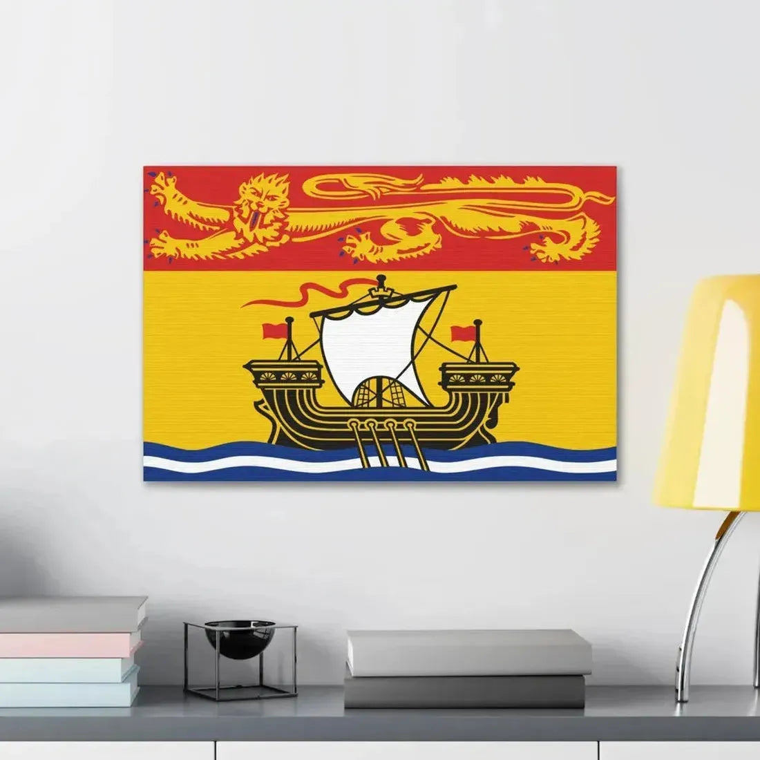 Flag of New Brunswick Canada - Canvas Wall Art - The Sticker Space