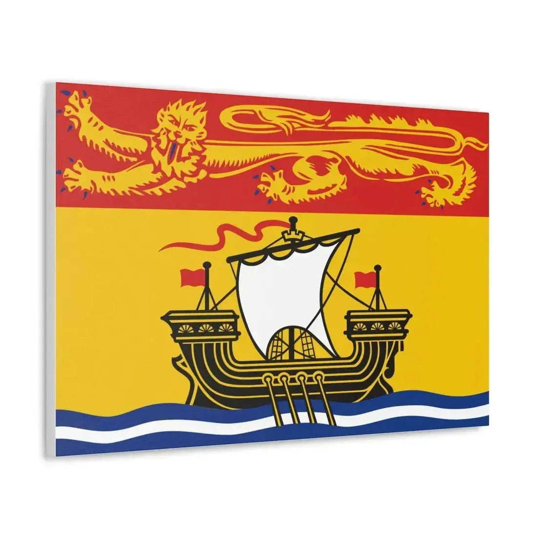 Flag of New Brunswick Canada - Canvas Wall Art - The Sticker Space
