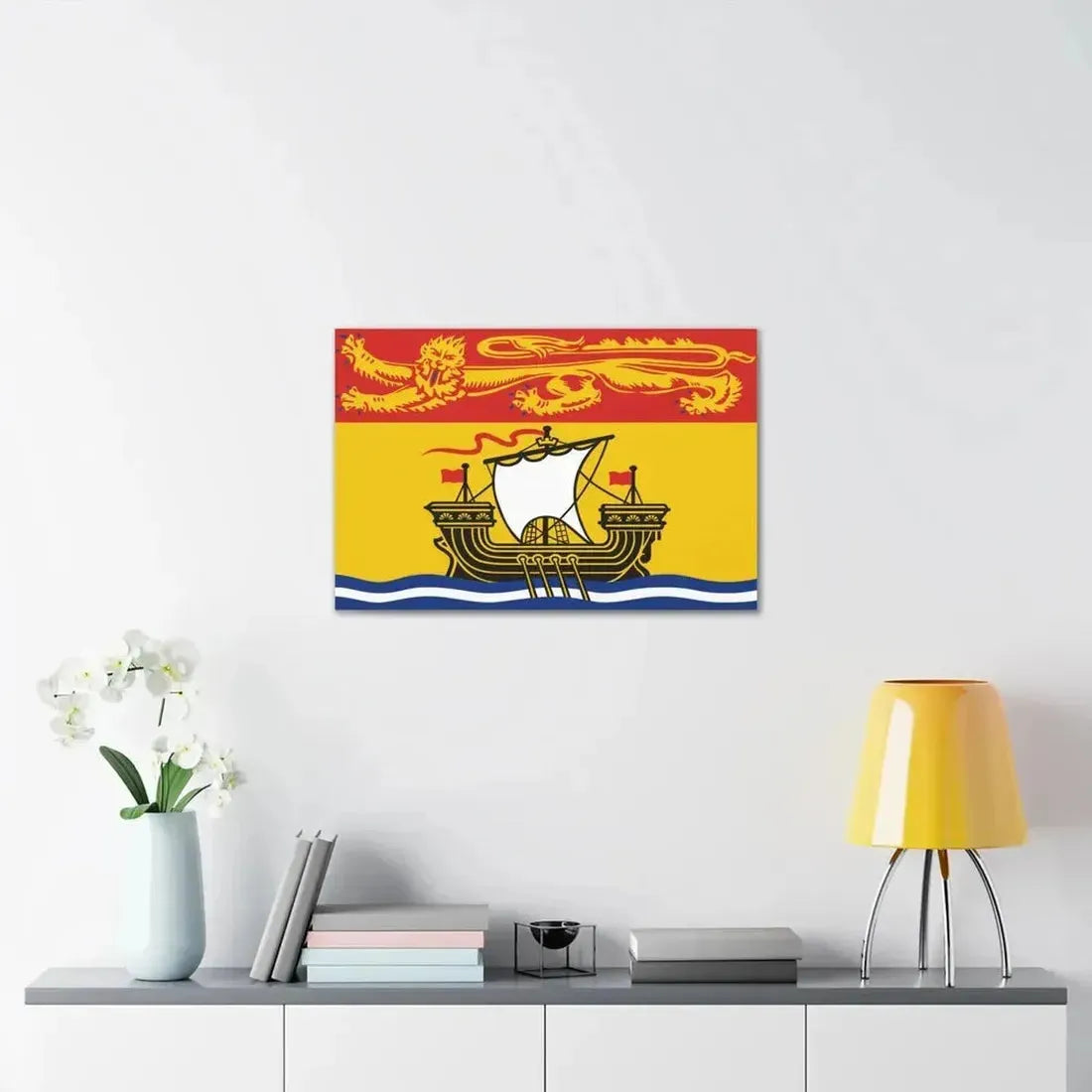 Flag of New Brunswick Canada - Canvas Wall Art - The Sticker Space