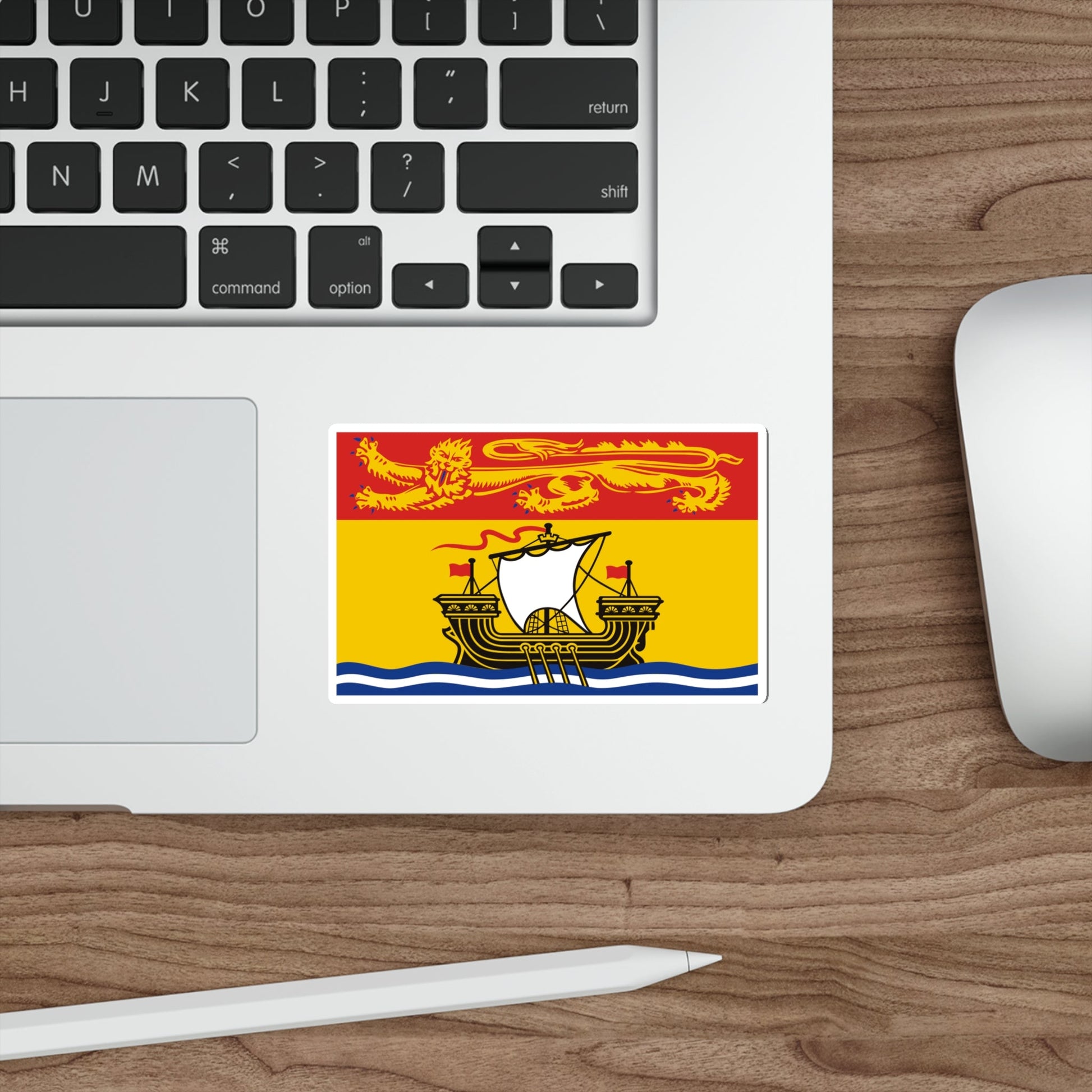 Flag of New Brunswick Canada STICKER Vinyl Die-Cut Decal-The Sticker Space