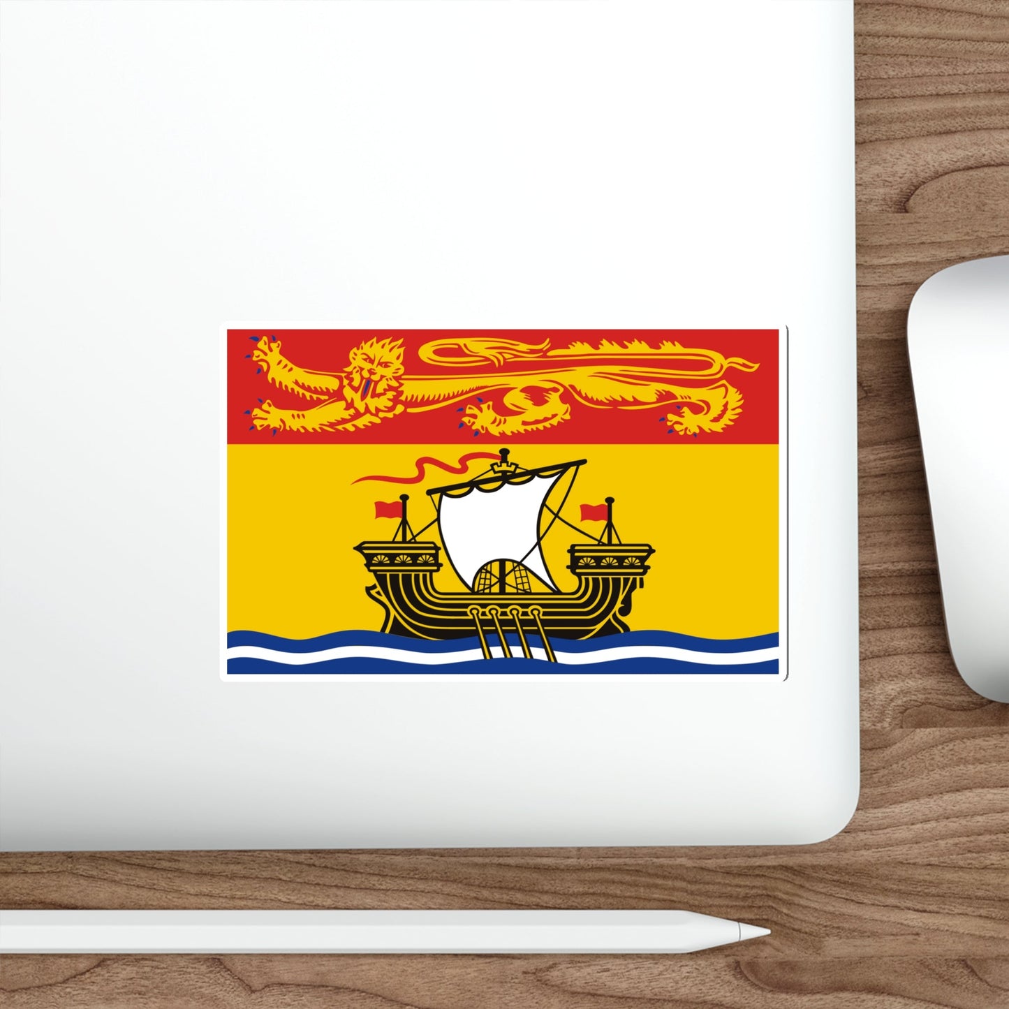 Flag of New Brunswick Canada STICKER Vinyl Die-Cut Decal-The Sticker Space