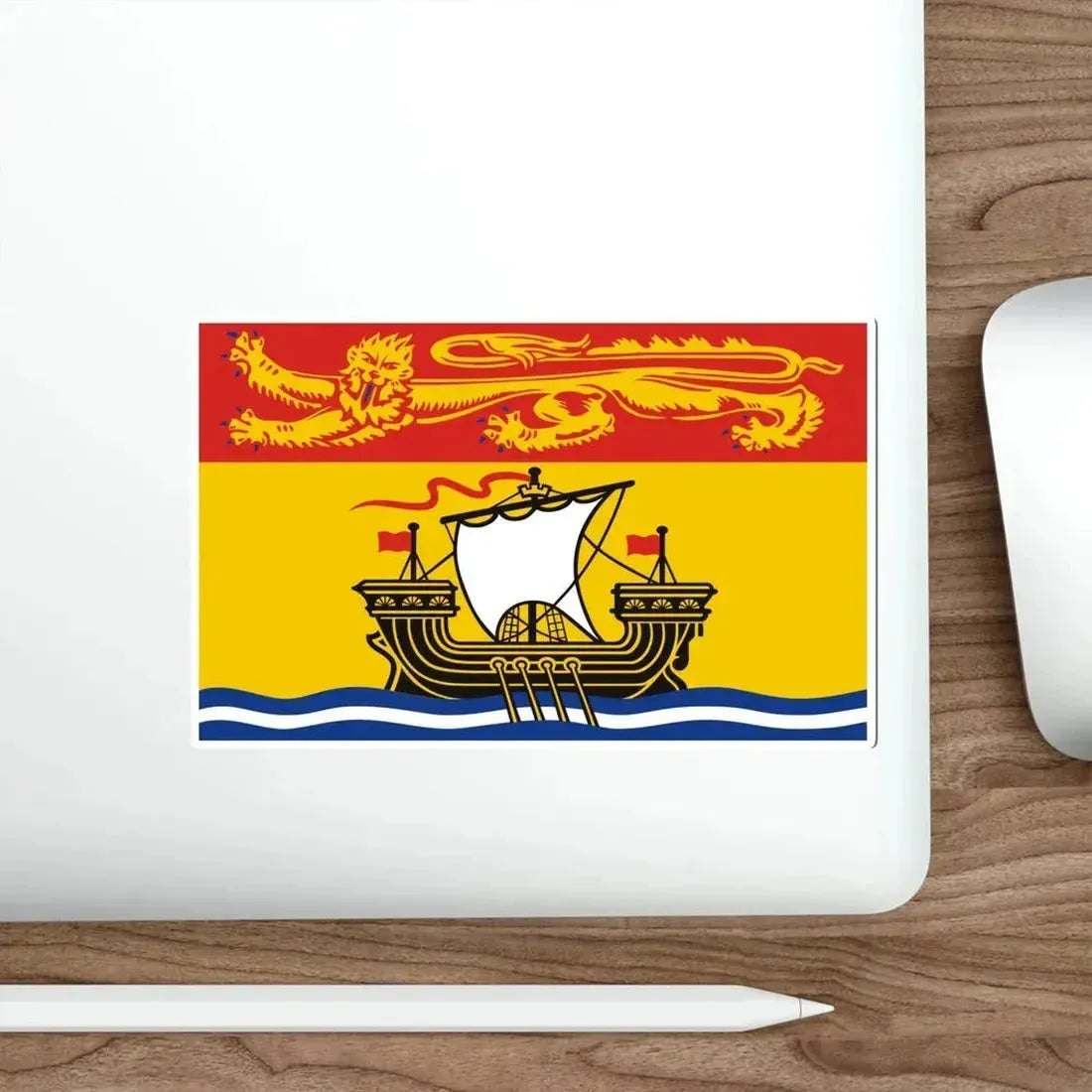 Flag of New Brunswick Canada STICKER Vinyl Die-Cut Decal - The Sticker Space