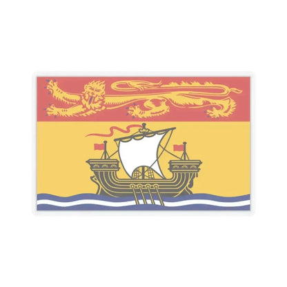 Flag of New Brunswick Canada - STICKER Vinyl Kiss-Cut Decal 2 Inch Transparent - The Sticker Space