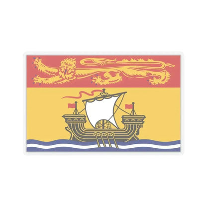 Flag of New Brunswick Canada - STICKER Vinyl Kiss-Cut Decal 3 Inch Transparent - The Sticker Space