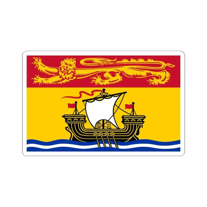 Flag of New Brunswick (Canada) STICKER Vinyl Kiss-Cut Decal 3 Inch White - The Sticker Space