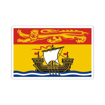 Flag of New Brunswick Canada - STICKER Vinyl Kiss-Cut Decal 3 Inch White - The Sticker Space