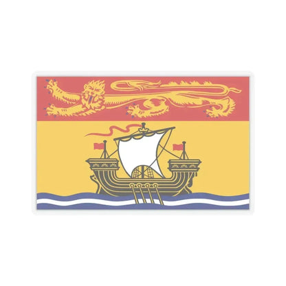 Flag of New Brunswick Canada - STICKER Vinyl Kiss-Cut Decal 4 Inch Transparent - The Sticker Space