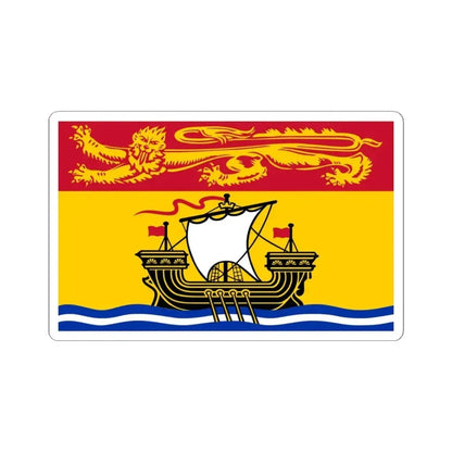 Flag of New Brunswick (Canada) STICKER Vinyl Kiss-Cut Decal 4 Inch White - The Sticker Space