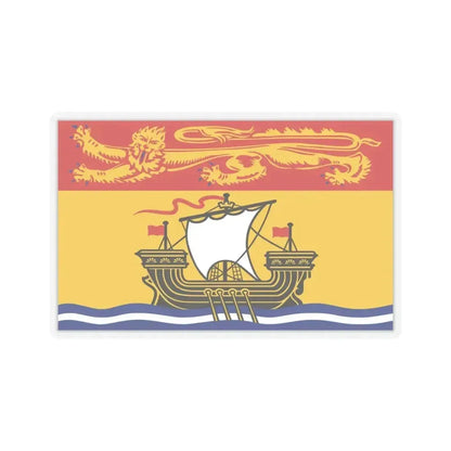 Flag of New Brunswick Canada - STICKER Vinyl Kiss-Cut Decal 6 Inch Transparent - The Sticker Space
