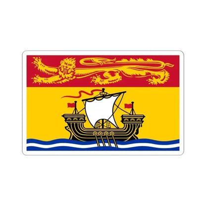 Flag of New Brunswick (Canada) STICKER Vinyl Kiss-Cut Decal 6 Inch White - The Sticker Space