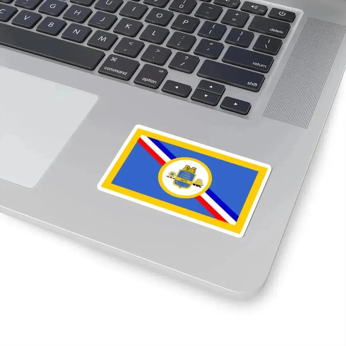 Flag of New Castle County Delaware (United States) STICKER Vinyl Kiss-Cut Decal - The Sticker Space