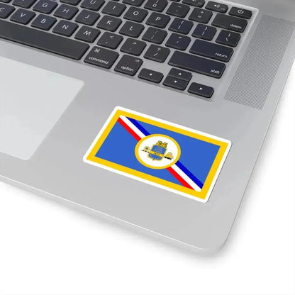 Flag of New Castle County Delaware (United States) STICKER Vinyl Kiss-Cut Decal - The Sticker Space