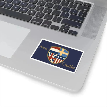 Flag of New Castle Delaware (United States) STICKER Vinyl Kiss-Cut Decal - The Sticker Space