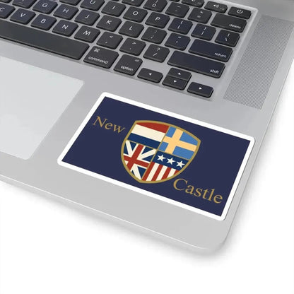Flag of New Castle Delaware (United States) STICKER Vinyl Kiss-Cut Decal - The Sticker Space
