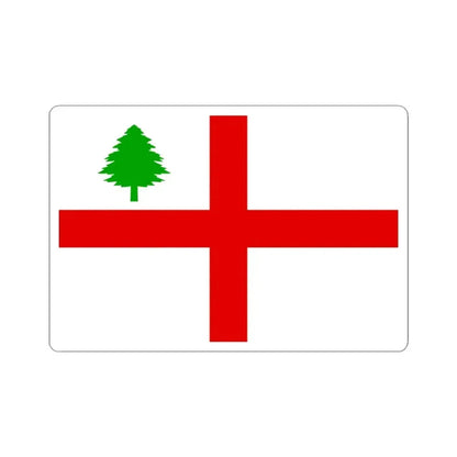 Flag of New England 1686 (United States) STICKER Vinyl Kiss-Cut Decal 3 Inch White - The Sticker Space