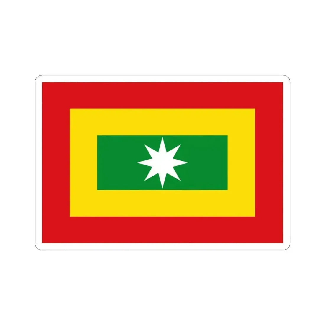 Flag of New Granada 1811-1814 (Colombia) STICKER Vinyl Kiss-Cut Decal 3 Inch White - The Sticker Space
