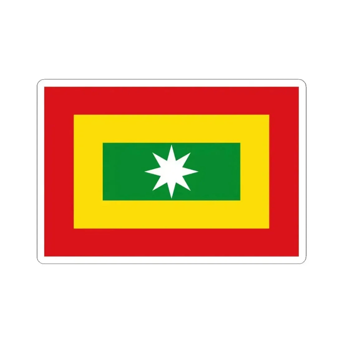 Flag of New Granada 1811-1814 (Colombia) STICKER Vinyl Kiss-Cut Decal 4 Inch White - The Sticker Space