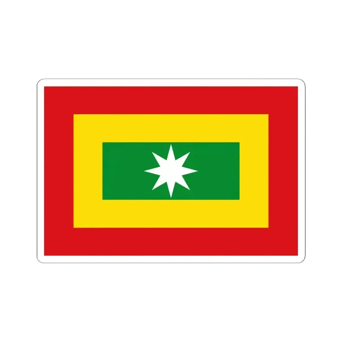 Flag of New Granada 1811-1814 (Colombia) STICKER Vinyl Kiss-Cut Decal 6 Inch White - The Sticker Space